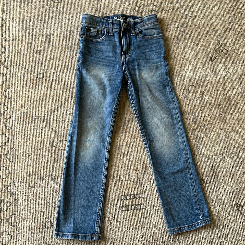 Cat & Jack Stretch Straight Leg Jeans Boys Size 7